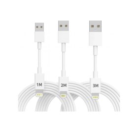 Resim Schitec 3 Paket 3a 60w Usba To Lightning Hızlı Data Ve Şarj Kablosu 1 Metre/ 2 Metre/ 3 Metre Beyaz 