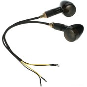 Resim Samdoo Evrensel Led Sinyal Lambası - Siyah Dumanlı Kapaklı, Kolay Montaj, Tüm Motosikletler İçin Uygun 2'li Paket 