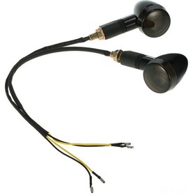 Resim Samdoo Evrensel Led Sinyal Lambası - Siyah Dumanlı Kapaklı, Kolay Montaj, Tüm Motosikletler İçin Uygun 2'li Paket 