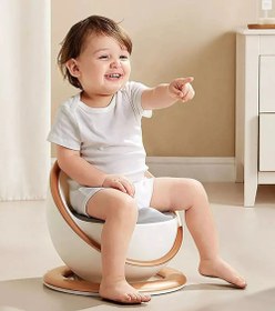 Resim Mini Panda Tuvalet Eğitimi Koltuğu,Konforlu ve Güvenli Lazımlık - Bronz 