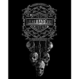 Resim Motorcycle Club Skull Büyük Sırt Patch Yama 