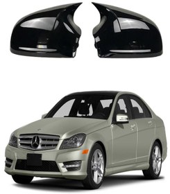 Resim Mercedes C Serisi W204 Araca Özel Batman Yarasa Ayna Kapağı Piano 