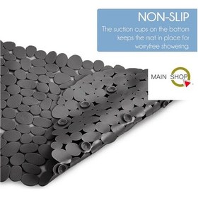 Resim 1 Adet Gri Banyo Duş Ve Küvet Kaydırmazı Vantuzlu Paspas 34x68 Cm Gri 