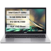 Resim ACER Aspire 3 A315-59-79U8 Intel Core i7 1255U 16GB 512GB SSD Freedos 15.6" FHD NX.K6TEY.005 