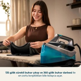 Resim Ironhero H-2800 Station Buhar Kazanlı Ütü Güçlü Buhar İstasyonu Hızlı Kırışık Giderici 