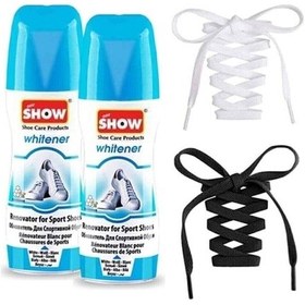 Resim Show Deri Ve Kumaş Beyaz Spor Ayakkabı Boyası. 2 Li 75 Gr. Beyaz 