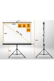 Resim LiteOut Taşınabilir Tripod Ayaklı Projeksiyon Perdesi 100x75 cm 