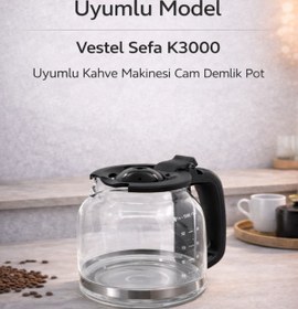 Resim Arçelik Sefa K3000 Filtre Kahve Makinesi Cam Demlik Haznesi 