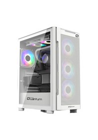 Resim Quantum Gaming Snapfire White 650W 4 Fanlı Mesh Beyaz Gaming Masaüstü Kasa 