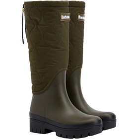 Resim Barbour Marnie Kapitone Tall Welly Çizme OL71 Olive-Black 
