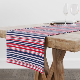 Resim Red / Blue Runner Örtü 