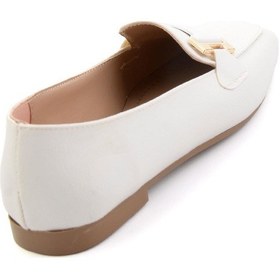 Resim Beyaz Kadın Loafer Ayakkabı K01641022709 