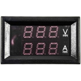 Resim Normadia 0.28 Inç 0-100V 50A Çift LED Voltmetre Ampermetre, Şönt Dirençli 