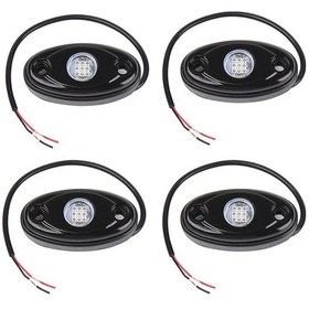 Resim Adet Kaya Işıkları 4-pod Offroad Kamyonet Utv Atv Tekne Alt Gövde Işığı Mavi 