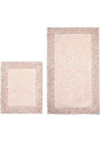 Resim İva Home Collections Tiffany Pamuklu Klozet Takımı 2'li Pudra 