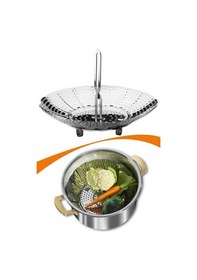 Resim Buharda Sebze Pişirme Aparatı Büyük Boy Paslanmaz Çelik 