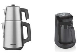 Resim İnox Çay Makinesi ve Schafer Türk Kahve Makinesi 