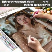 Resim Kişiselleştirilmiş Özel Elmas Boyama 5D Fotoğraf-Elmasa Boyama Yuvarlak Matkap Yüksek Çözünürlüklü Baskı Tam Elmas Özelleştirme Ebeveynler / Aile ve Arkadaşlar için Tatil Hediyesi 