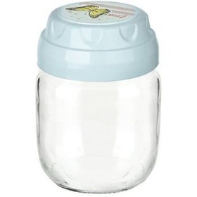 Resim Practika Vintage Dekoratif Desenli Cam Kavanoz 425ml - 14,3 oz 
