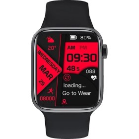 Resim Hiking Wh7 44MM Akıllı Saat Siyah Ios Android Uyumlu 