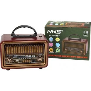 Nns NNS NS-8069BT Taşınabilir Nostaljik Radyo Bluetooth Speaker Usb+Tf Card+Aux