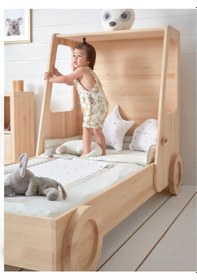 Resim Arabalı Yatak Montessori Yatak Çocuk Ve Bebek Odası Karyola Beşik 