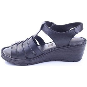 Resim Lobeno 22-D-012 Dolgu Topuk Günlük Anatomik Deri Kadın Sandalet 