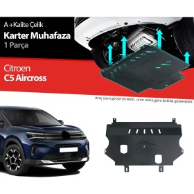 Resim Citroen C5 Aircross Çelik Karter Muhafaza Koruma 2017 2018 2019 2020 2021 2022 2023 