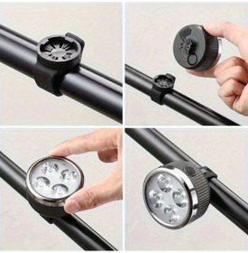 Resim Hightower Usb Şarjlı Kırmızı Beyaz Bisiklet Farı - 3 Renk 4 Mod Led Neon Işık 