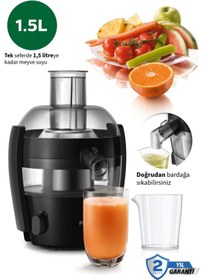Resim Philips Maksimum meyve suyu. Minimum zahmet-Viva Collection Katı Meyve Sıkacağı,1,5 Lt, QuickClean Özellikli 