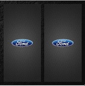 Resim Araç Kapı Direği Kaplama Folyosu Uv Baskılı 2'li Set-50x24 Ford 