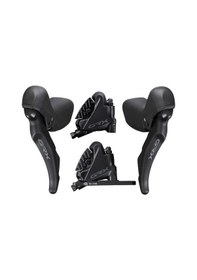 Resim Shimano Grx St-rx600+br-rx400 2x11v Hidrolik Disk Vites Fren Takımı Ön/arka Siyah 