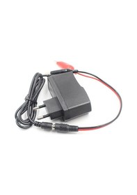 Resim 12v 1000ma Kurşun Asit Kuru Akü Şarj Adaptörü Akü Takviye Cihazı Soketli Krokodilli 