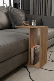 Resim alpaevmobilya C Tasarım Koltuk Yanı Sehpa, Kitaplıklı, Modern Laptop & Kahve Sehpası, Orta Sehpa, Yan Sehpa 