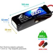 Resim Leopard Power 8000 mAh 22.2V 6S 25C UAV & Multirotor Lityum Polimer Lipo Batarya Pil XT150 Plug 