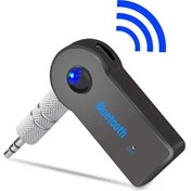 Resim Aux Araç Bluetooth 5.0 Alıcısı, 3.5mm Soket Kablosuz Bluetooth Adaptörü, Ses Black 
