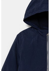 Resim Erkek Bebek Lacivert Fermuarlı Kapüşonlu Yağmurluk Lacivert 