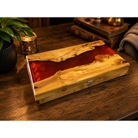 Resim Vega Art Design Özel Yapım Epoksi Tavla 