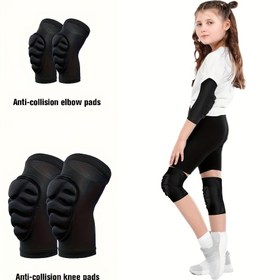 Resim 1 Çift Gençler İçin Dizlik ve Dirseklikler Seti - Roller Paten, Basketbol, Voleybol, Jimnastik için Çocuklar ve Kız-erkek Çocukları için Dizlik ve Dirseklikleri 