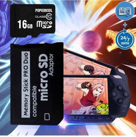 Resim PSP Oyun Kartı 16GB Memory Stick Pro Duo Oyun Yüklü Kullanıma Hazır PSP Hafıza Kart 