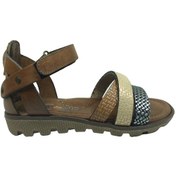 Resim Ortopedika Raduno Kız Çocuk Sandalet Ayakkabı %100 Hakiki Deri Kahverengi 