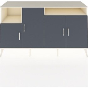 Resim Hyperion Konsol 5 Raflı 4 Kapaklı 176x44x99 Aytaşı-antrasit/aytaş Aytaşı-antrasit/aytaşı 