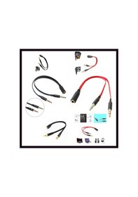 Resim 3.5 Mm Aux Kulaklık Mikrofon Dönüştürücü Birleştirici Kablo 