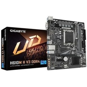 Resim Gigabyte H610m-s2h V3 Ddr4 Vga Hdmi Dp M.2 16x Pcie 4.0 1700p Usb 3.2 Gen1 12-13-14. Nesil 