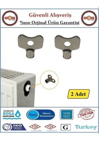 Resim Radyatör Petek Havlupan Hava Alma Anahtarı - Purjör Anahtarı - 2 Adet Metalik 