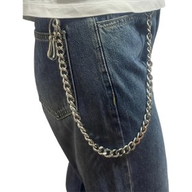 Resim Gümüş Gri Metal Hip Hop Punk Tarzı Pantolon Zinciri, Unisex Moda Aksesuarı Kot Pantolonlar, Seyahat Bavulları ve Anahtarlıklar İçin 
