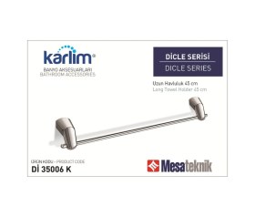 Resim Boheme Karlim Dicle Serisi Uzun Havluluk Krom 