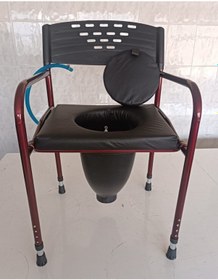 Resim Taharet Musluklu Döşemeli Hasta Tuvaleti Klozet Yükseltici Klozetli Sandalye Tuvaletli Sandalye 