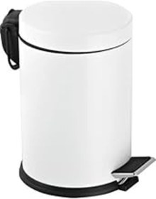 Resim Genel Markalar Vinoks Premium Serisi 12 Litre Hacimli Paslanmaz Banyo-Mutfak Pedallı Çöp Kovası Beyaz 