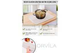 Resim Orvila Silikon Bulaşık Kurutma Matı Maxi Boy 44X33CM 